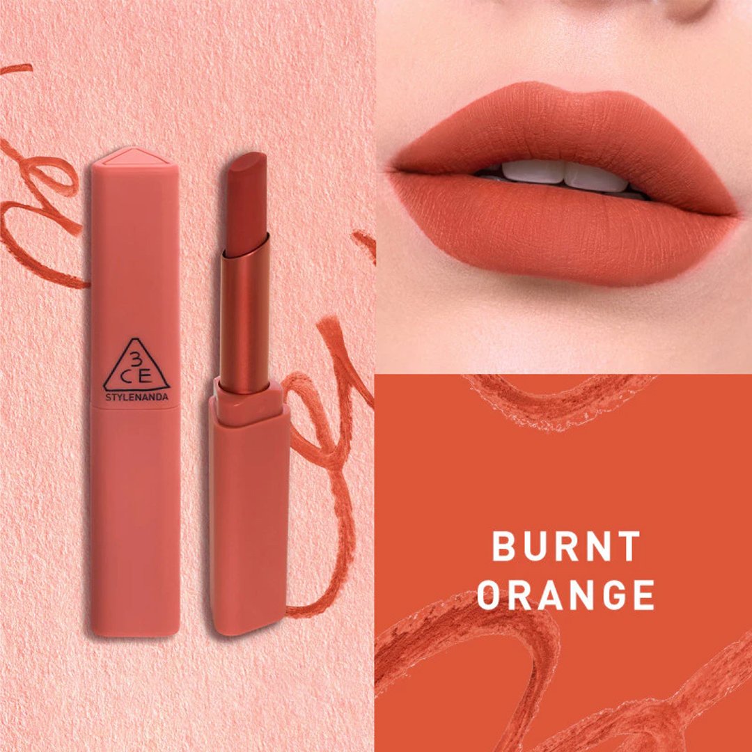 Son Sáp 3CE Mịn Lì Màu 07 Burnt Orange 2g