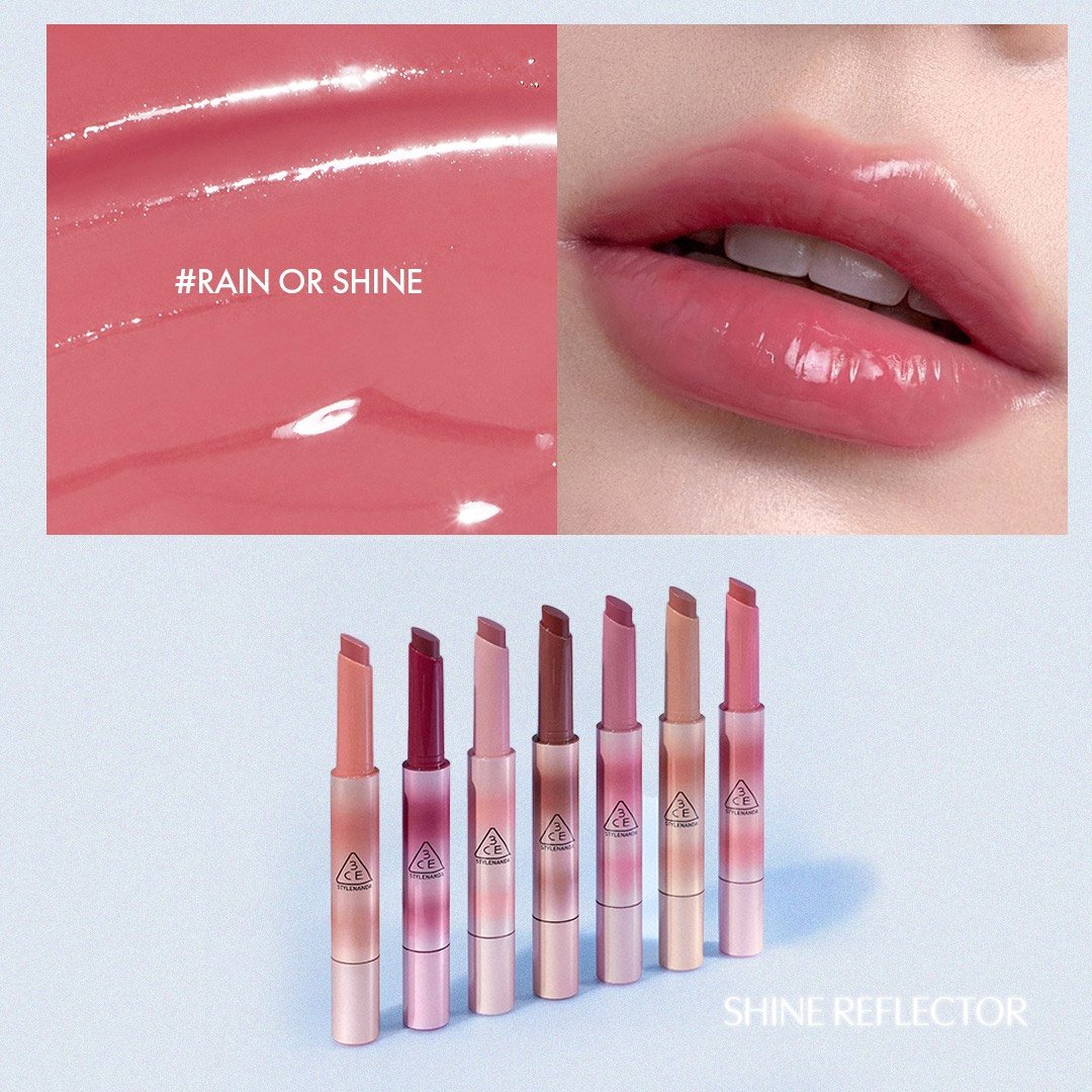 Son Thỏi 3CE Căng Bóng Rain Or Shine - Hồng Trung Tính 1.7g