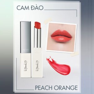 Son Màu Có Dưỡng Lip On Lip Màu Cam Đào Peach Orange 2.2g