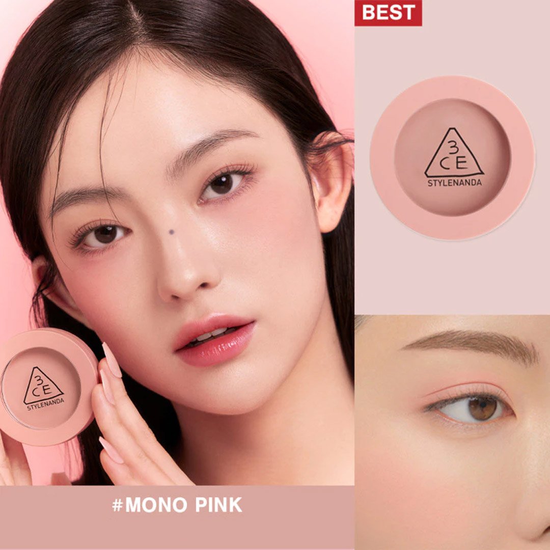 Phấn Má Hồng 3CE Mịn Lì Mono Pink - Hồng Đào 5.5g