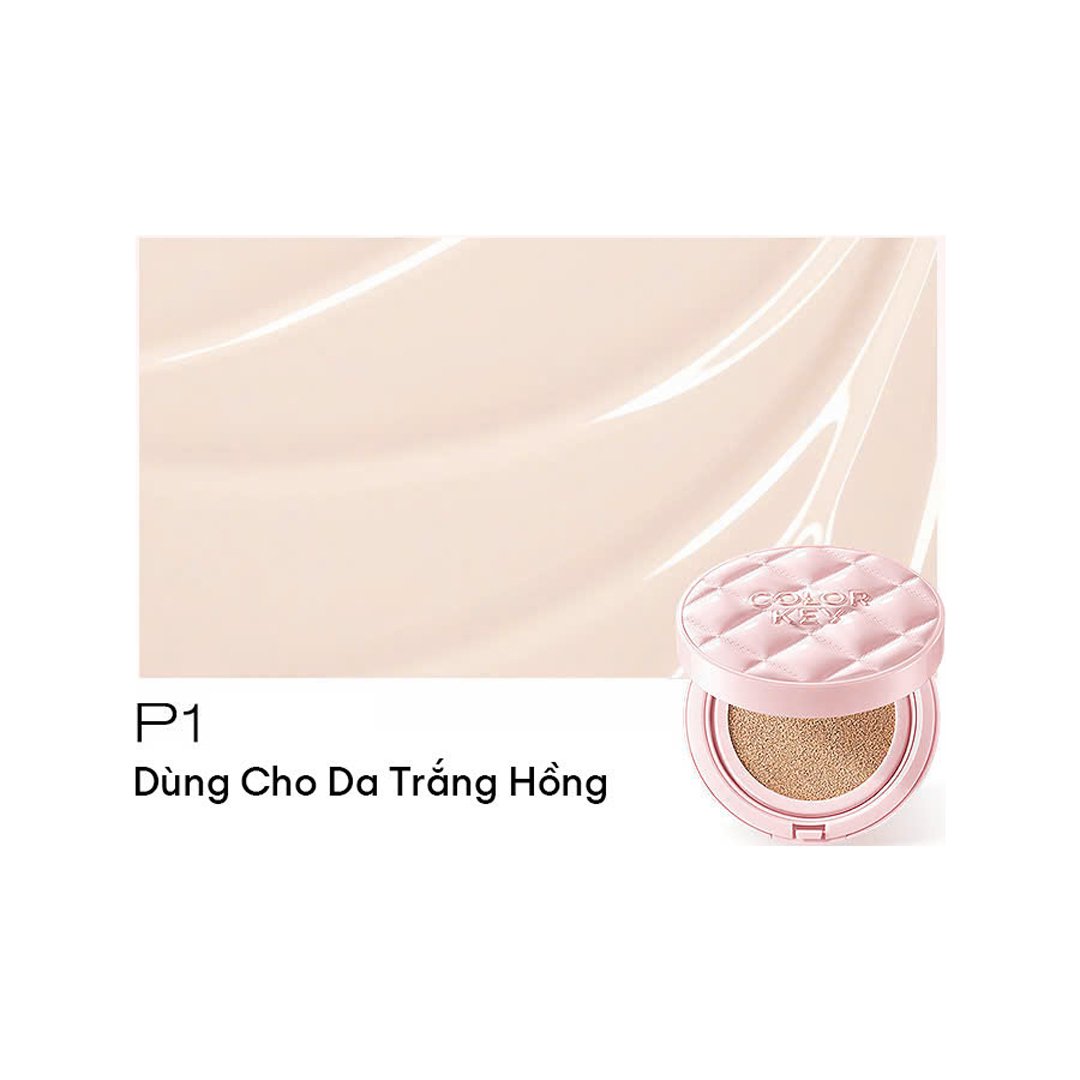 Phấn Nước Colorkey Chống Nắng Kiềm Dầu P1 Da Trắng Sáng 11g