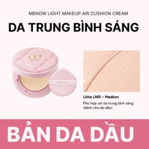 Phấn Nước Menow Cho Da Dầu Màu LN01 Medium 12g