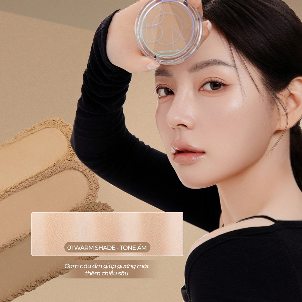 Phấn Tạo Khối B.O.M 3 Màu - 01 Tông Ấm 10g