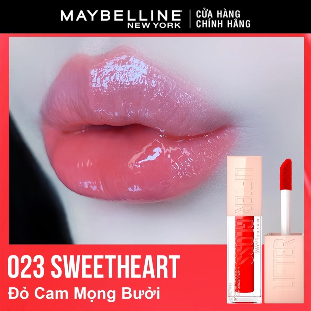 Son Bóng Maybelline 023 Sweetheart - Đỏ Cam Mọng Bưởi 5.4ml
