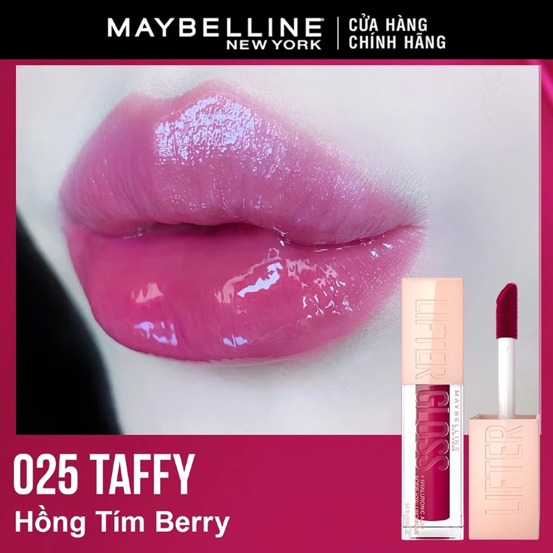 Son Bóng Maybelline 025 Taffy - Hồng Tím Berry 5.4ml