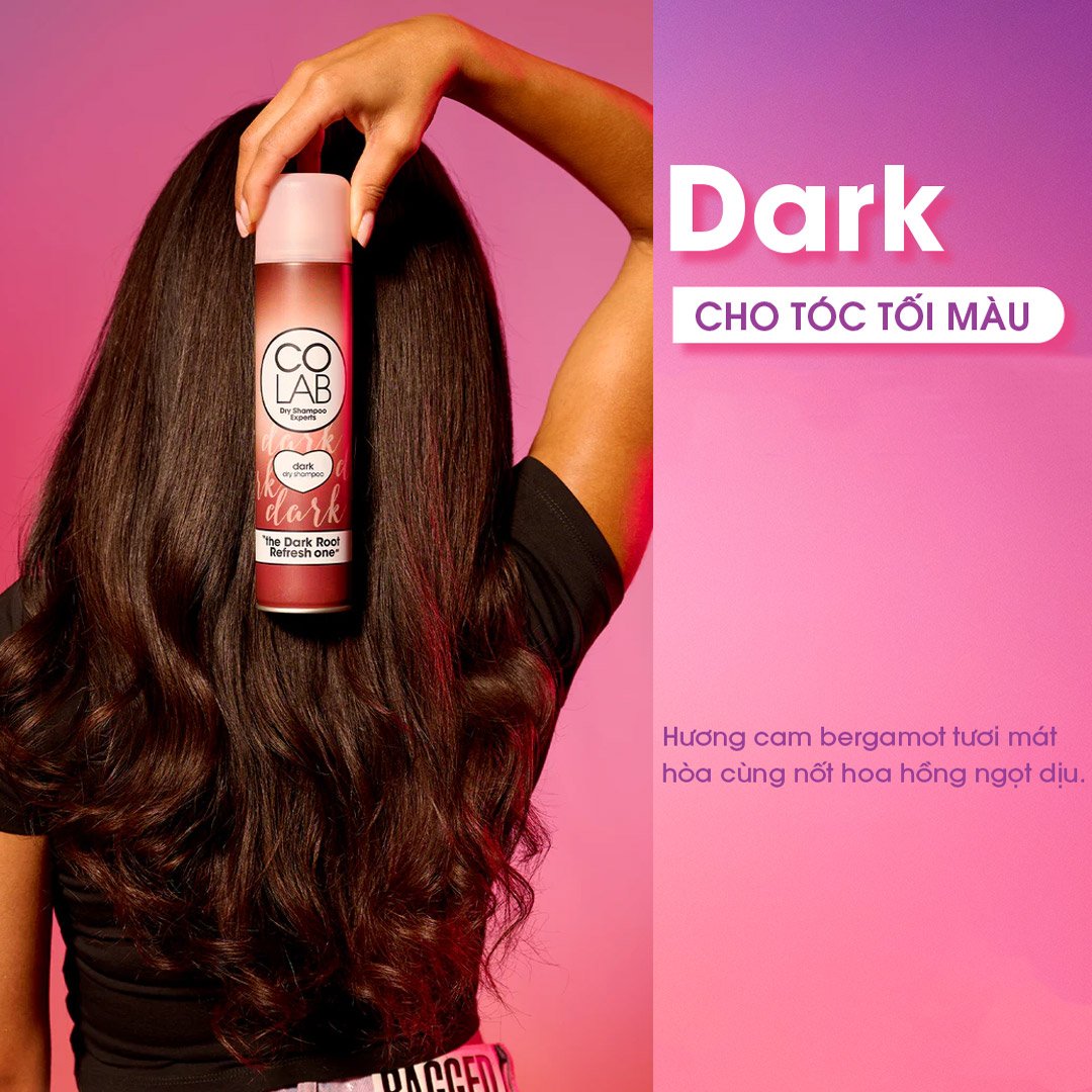 Dầu Gội Khô Colab Dark Phủ Bạc Chân Tóc 200ml