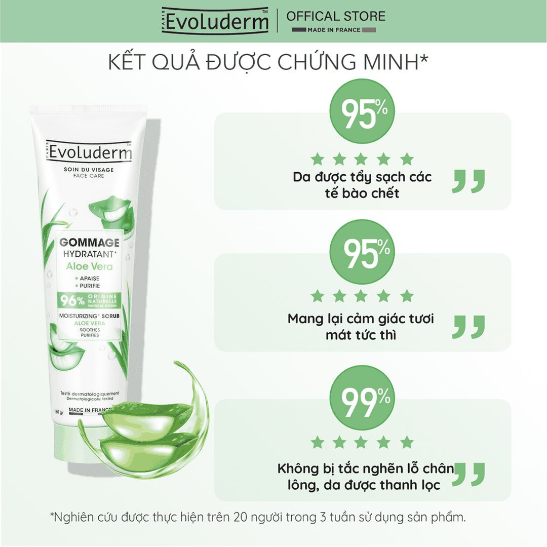 Tẩy Tế Bào Chết Evoluderm Dưỡng Ẩm Da Chiết Xuất Lô Hội 150g