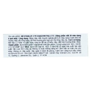 Bảng Phấn Mắt Australis 20 Màu Dạng Lì, Ánh Nhũ 20g