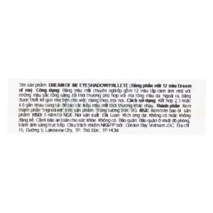 [HSD 04/2027] Bảng Phấn Mắt Australis 12 Màu Dream Of Me 9g