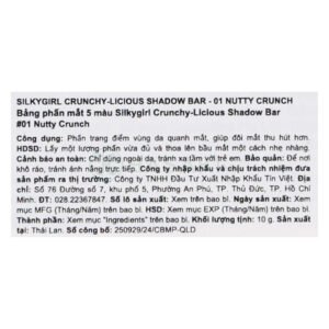[HSD 07/2027] Bảng Phấn Mắt Silkygirl 5 Màu - 01 Nutty Crunch 10g
