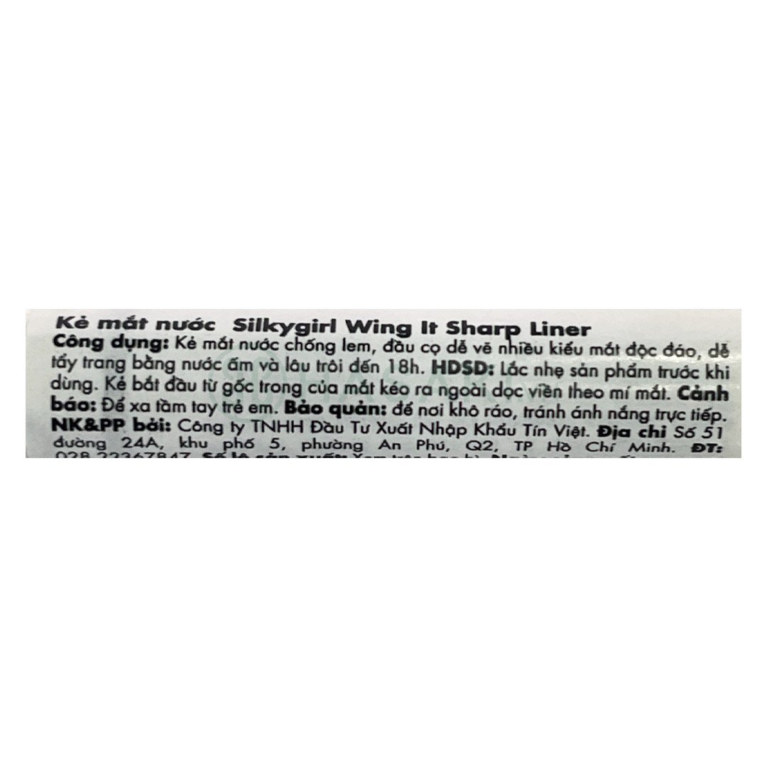 Bút Kẻ Mắt Nước Silkygirl Lâu Trôi 0.5g