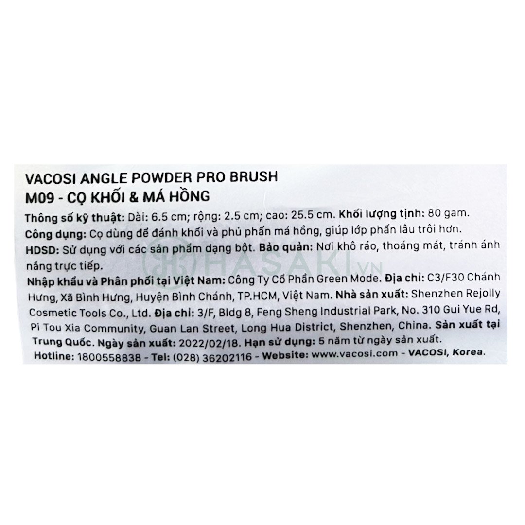Cọ Khối & Má Hồng Vacosi M09