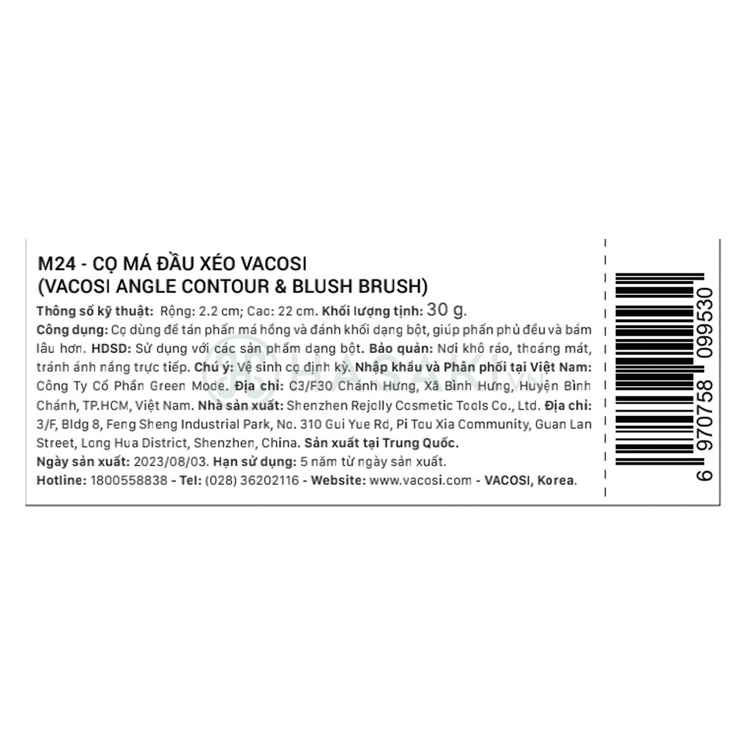 Cọ Má & Khối Vacosi Đầu Xéo M24