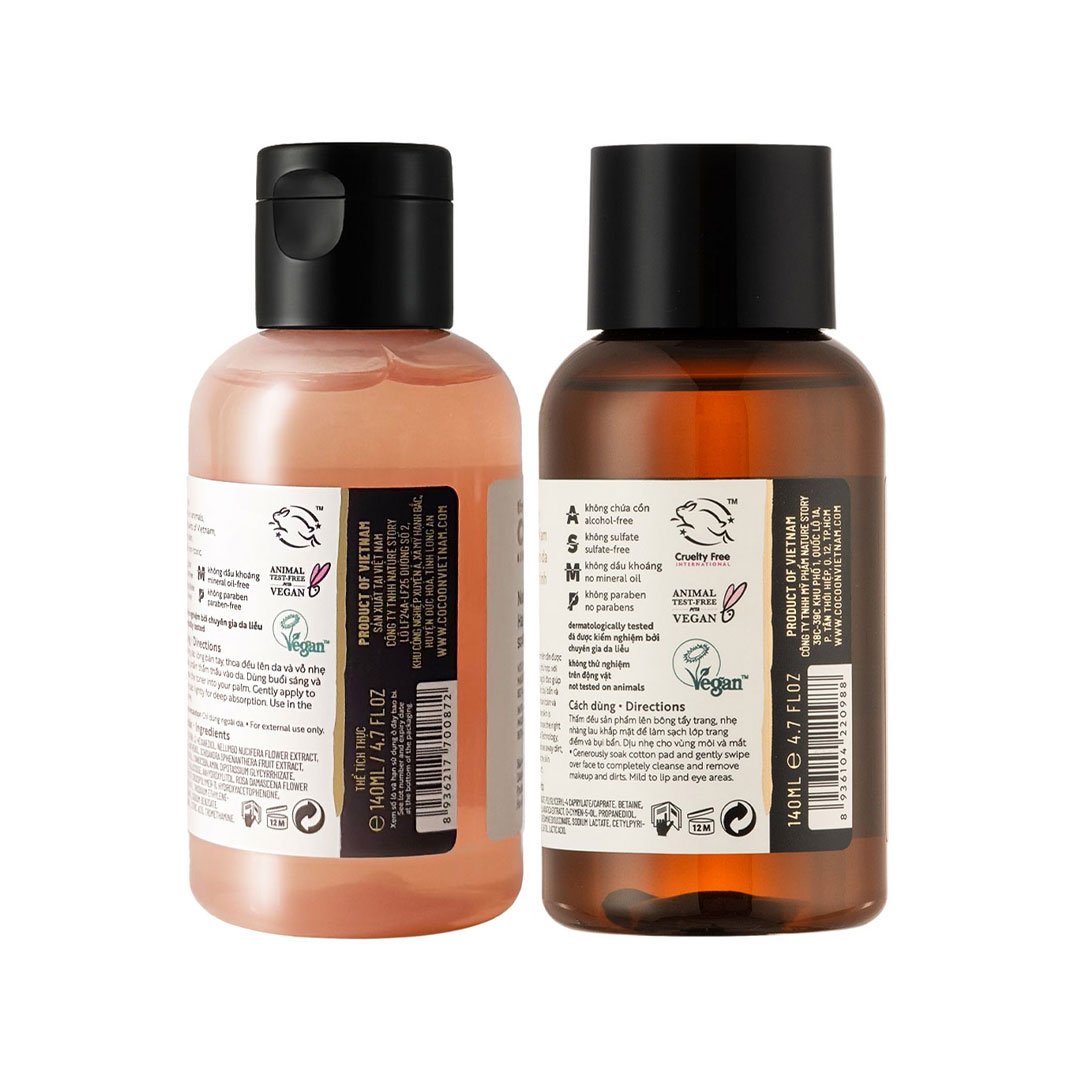 Combo Cocoon Nước Cân Bằng Sen Hậu Giang 140ml + Nước Tẩy Trang Bí Đao 140ml