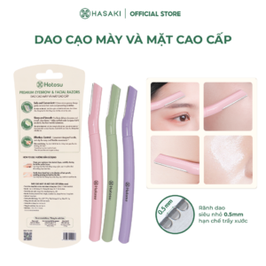 Dao Cạo Mày Và Mặt Hotosu Cao Cấp (3 Cây Nhiều Màu)