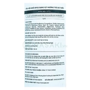 Dầu Gội Khô Spes Dạng Xịt Hương Trà Bá Tước 150ml
