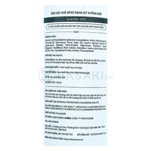 Dầu Gội Khô Spes Dạng Xịt Không Mùi 150ml
