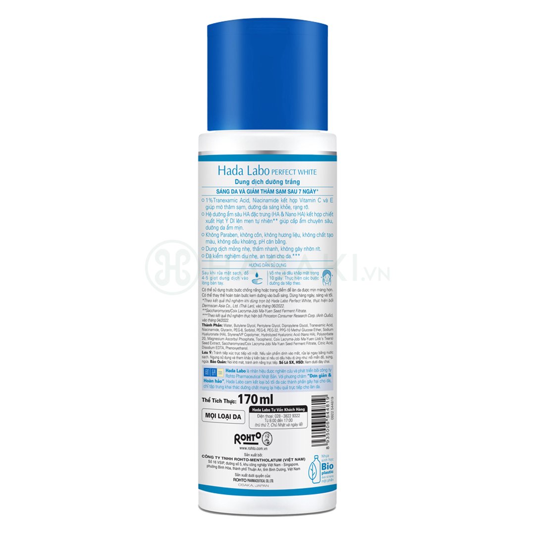 Dung Dịch Hada Labo Dưỡng Sáng Da, Giảm Thâm Sạm 170ml