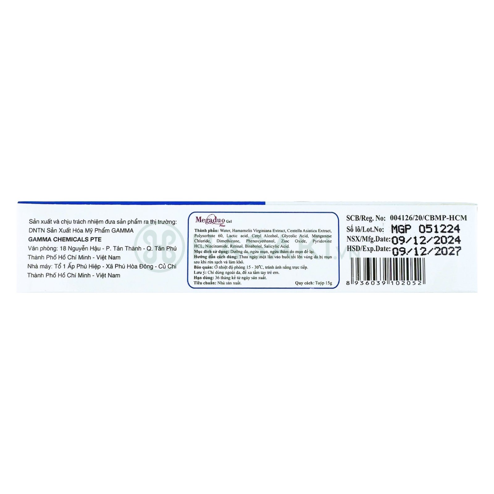 Combo 2 Gel Dưỡng Megaduo Plus Giảm Mụn, Mờ Thâm 15g