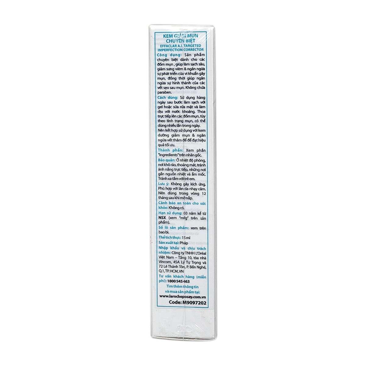 Kem Giảm Mụn La Roche-Posay Dành Cho Mụn Sưng Đỏ 15ml