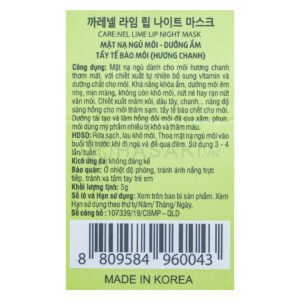Mặt Nạ Ngủ Môi Care:Nel Chiết Xuất Chanh 5g