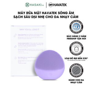 Máy Rửa Mặt Havatek Sóng Âm Cho Da Nhạy Cảm Màu Tím