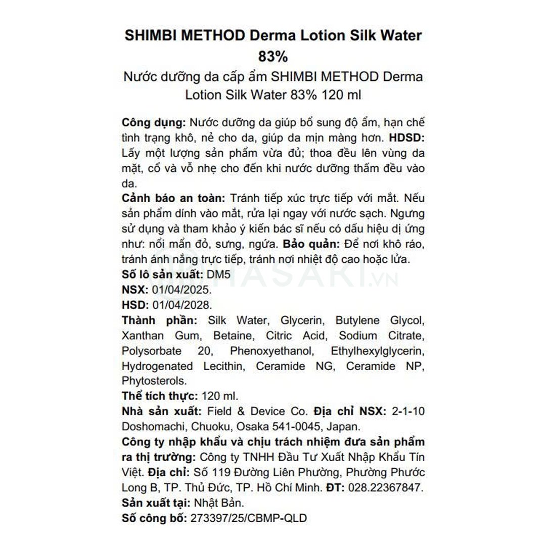Nước Dưỡng Shimbi Method Cấp Ẩm Da 120ml