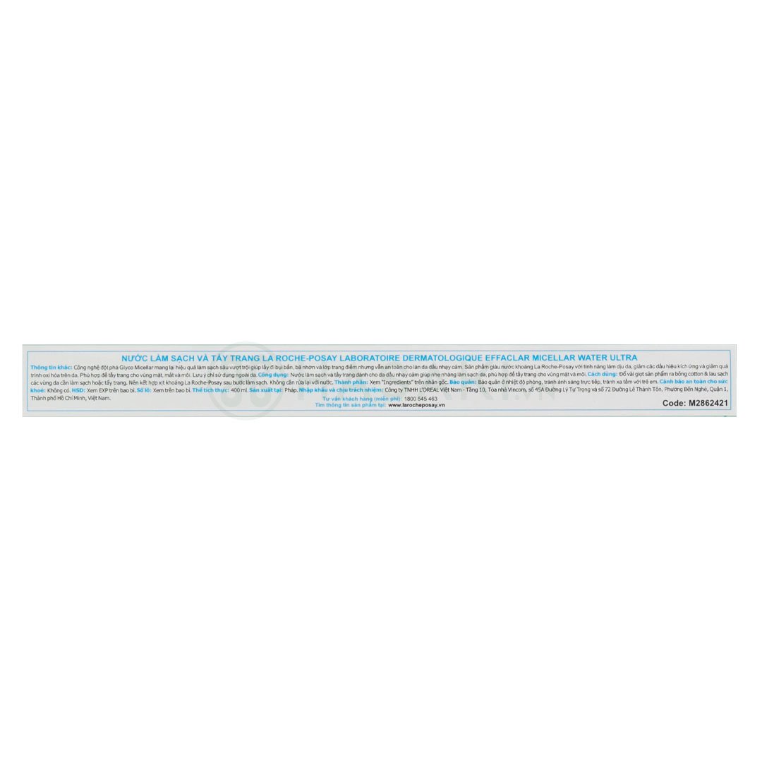 Nước Tẩy Trang La Roche-Posay Cho Da Dầu, Nhạy Cảm 400ml