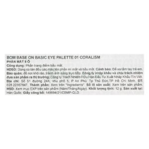 [HSD 04/2027] Phấn Mắt B.O.M 8 Ô #01 Coralism 12g