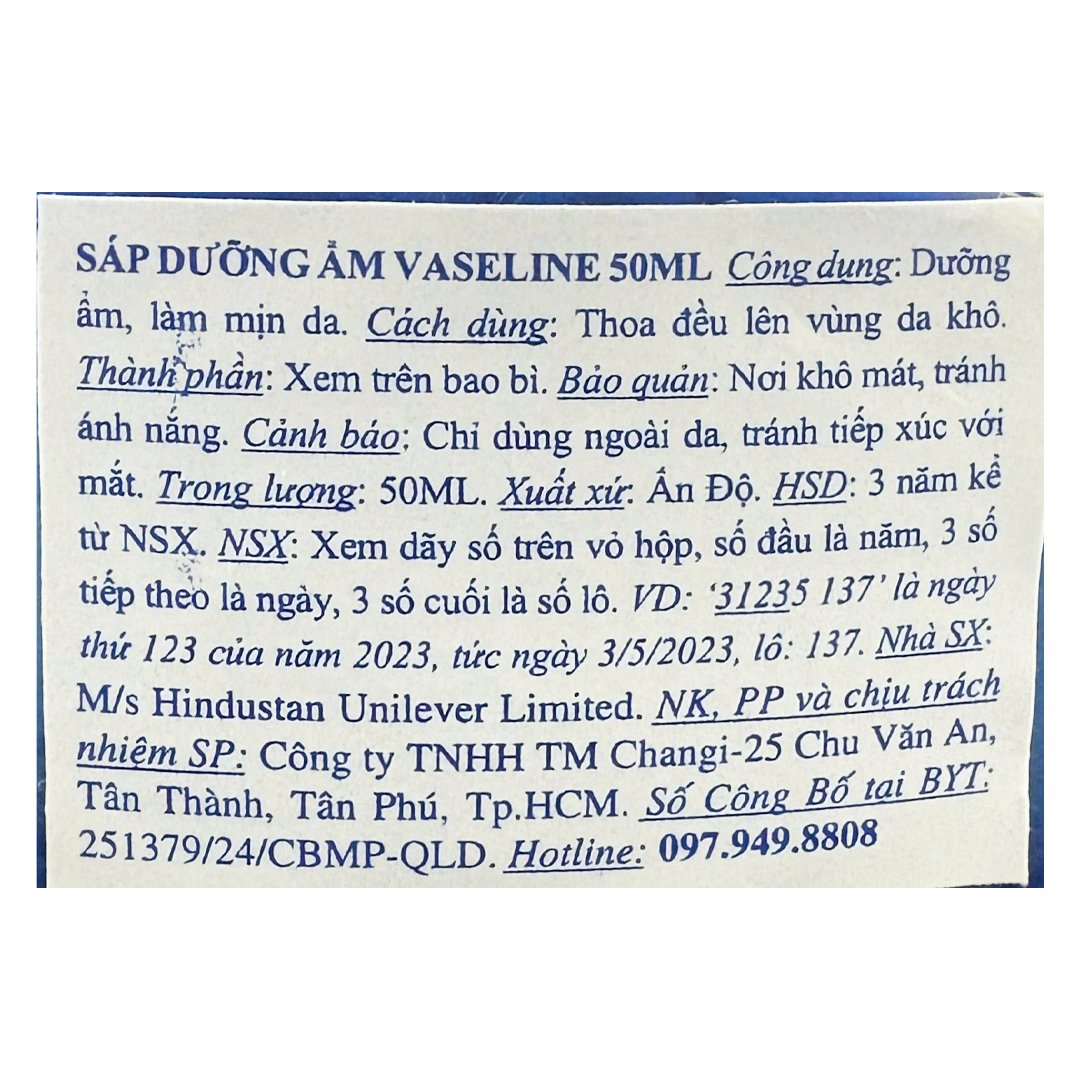 Sáp Dưỡng Ẩm Vaseline Original Protecting Jelly 50ml