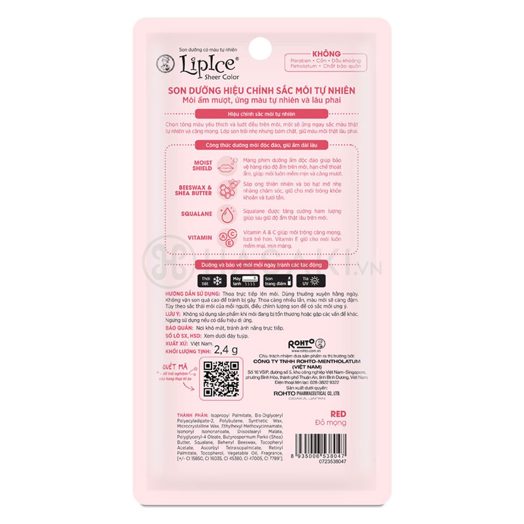 Son Dưỡng LipIce Hiệu Chỉnh Sắc Môi - Đỏ Mọng 2.4g