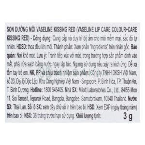 Son Dưỡng Có Màu Vaseline Đỏ Tươi Tắn 3g