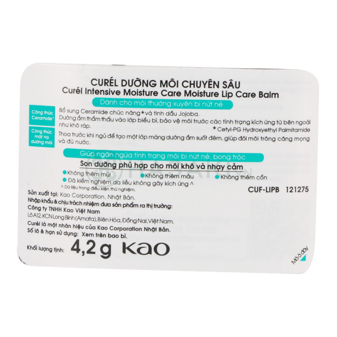 Son Dưỡng Môi Curél Chuyên Sâu Cho Môi Khô, Nhạy Cảm 4.2g