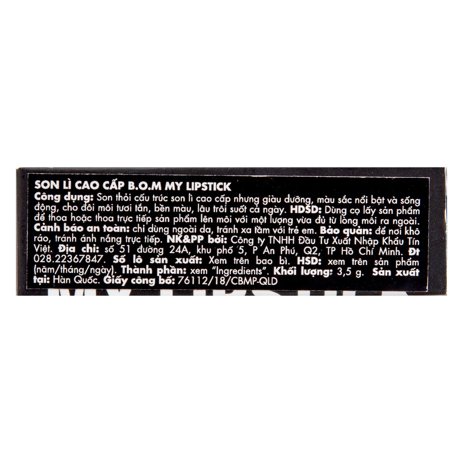 Son Lì B.O.M 806 My Rose - Hồng Đất 3.5g