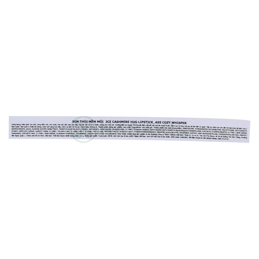 Son Thỏi 3CE Mềm Môi 05 Cozy Whisper - Hồng Hạ Phai 3.5g