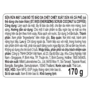 Sữa Rửa Mặt St.Ives Tẩy Tế Bào Chết Cà Phê & Dừa 170g