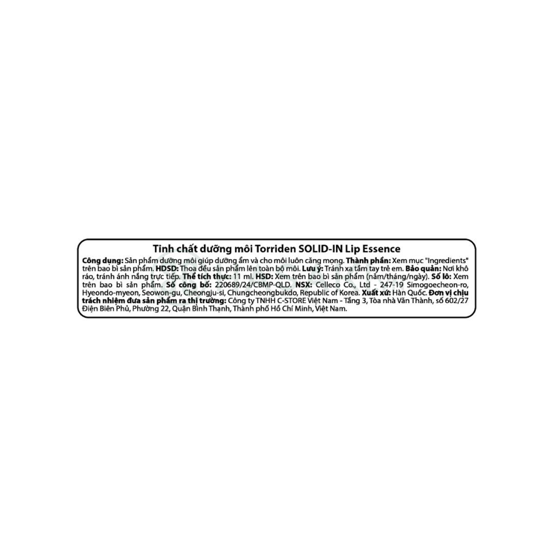 Tinh Chất Dưỡng Môi Torriden Căng Mọng, Cấp Ẩm 11ml
