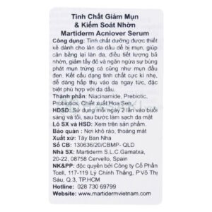 Serum Martiderm Giảm Mụn & Kiểm Soát Nhờn 30ml