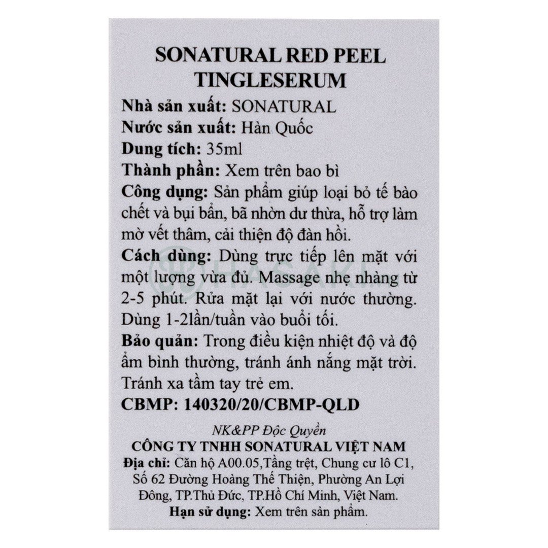Serum So'Natural Tái Tạo Da Sinh Học, Mờ Thâm Sáng Da 35ml