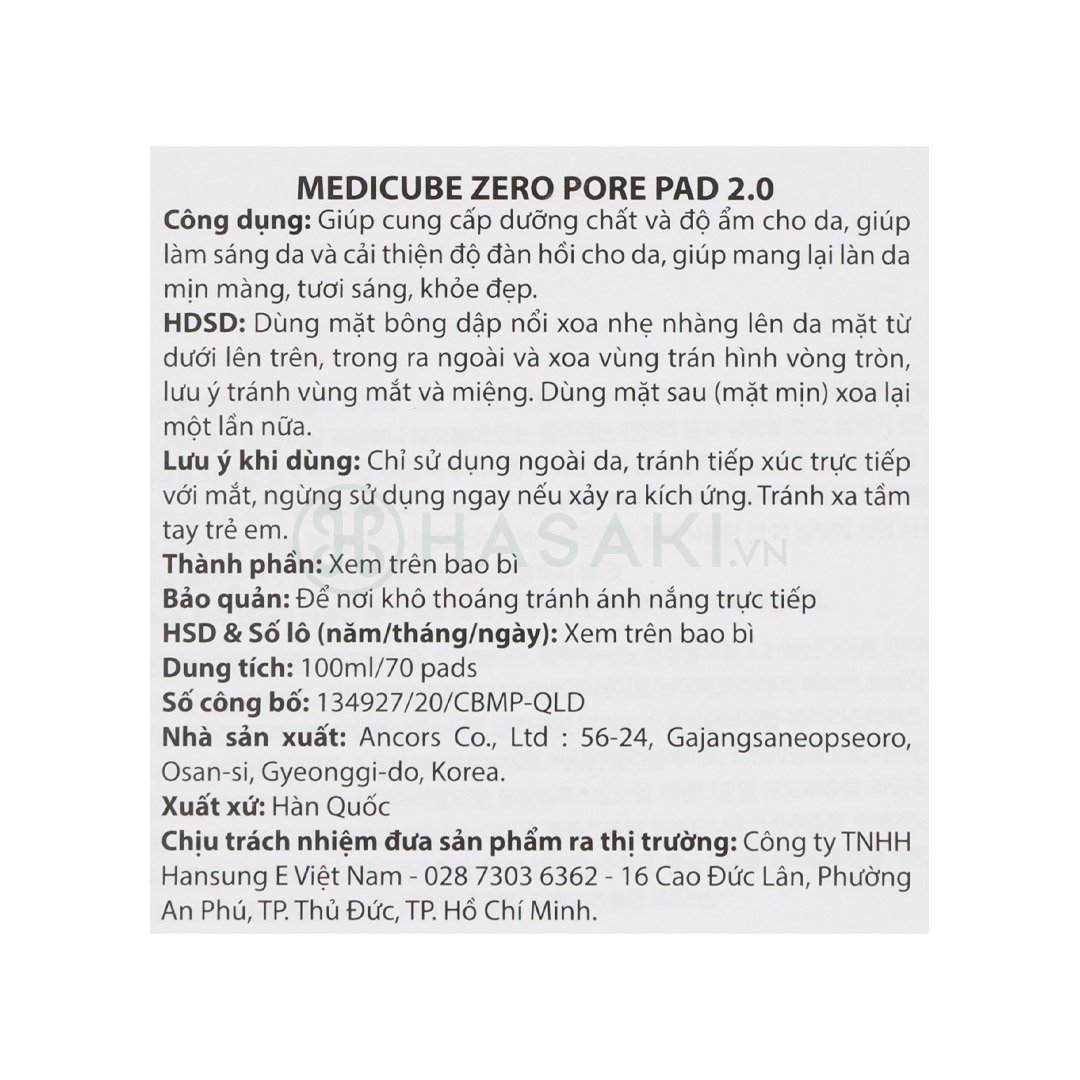 Toner Pad Medicube Thu Nhỏ Lỗ Chân Lông 70 Miếng
