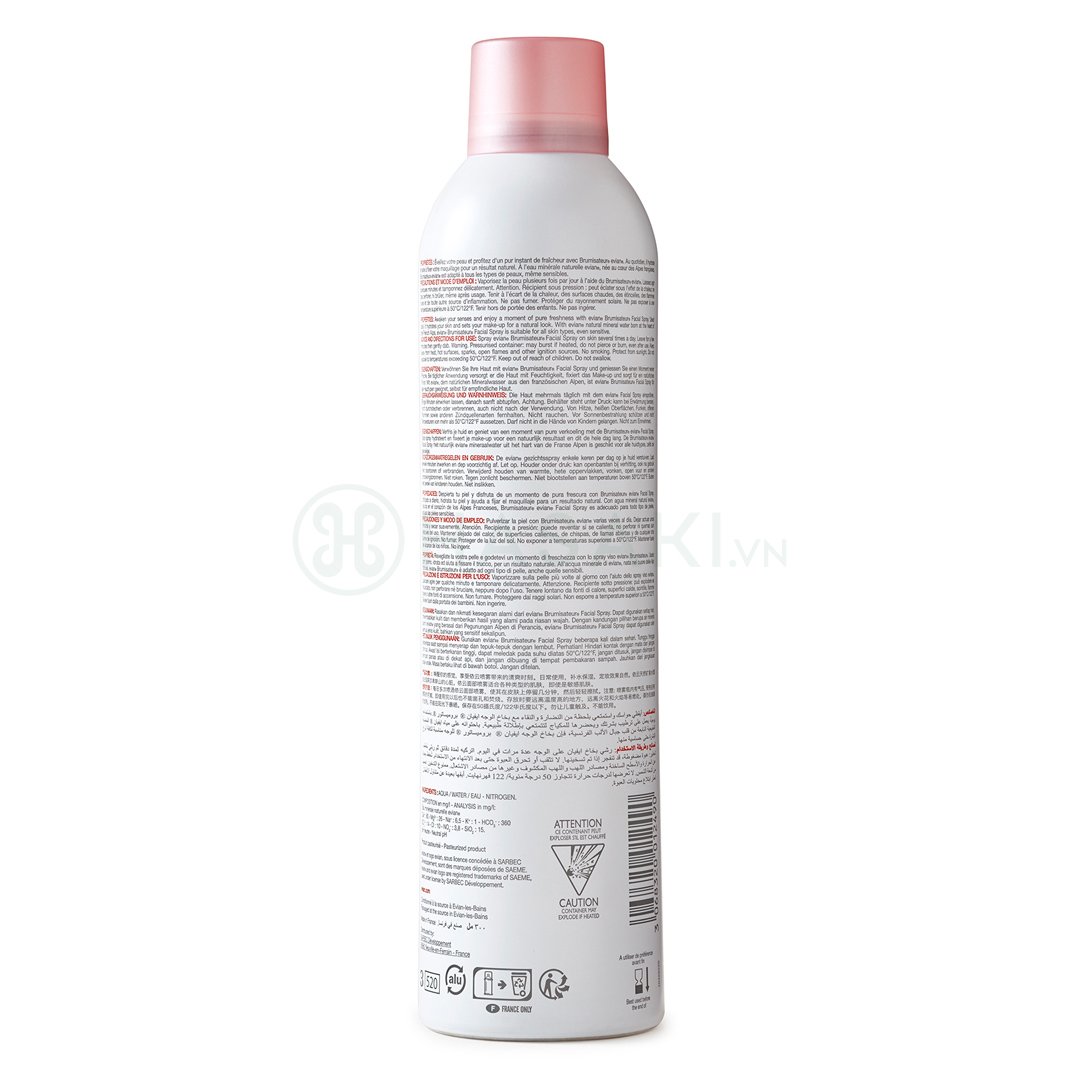 Xịt Khoáng Evian Cấp Ẩm Và Làm Dịu Da 300ml