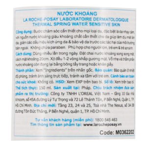 [HSD 01/2027] Xịt Khoáng La Roche-Posay Làm Dịu Và Bảo Vệ Da 150g