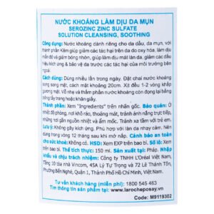[HSD 02/2027] Xịt Khoáng La Roche-Posay Làm Sạch & Dịu Da Dầu Mụn 150ml