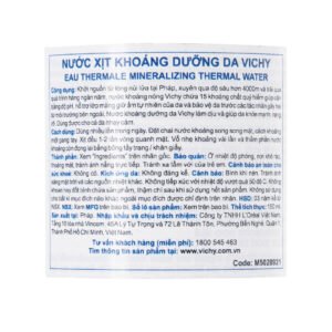 [HSD 06/2027] Xịt Khoáng Vichy Làm Dịu, Củng Cố & Cấp Ẩm Cho Da 150ml