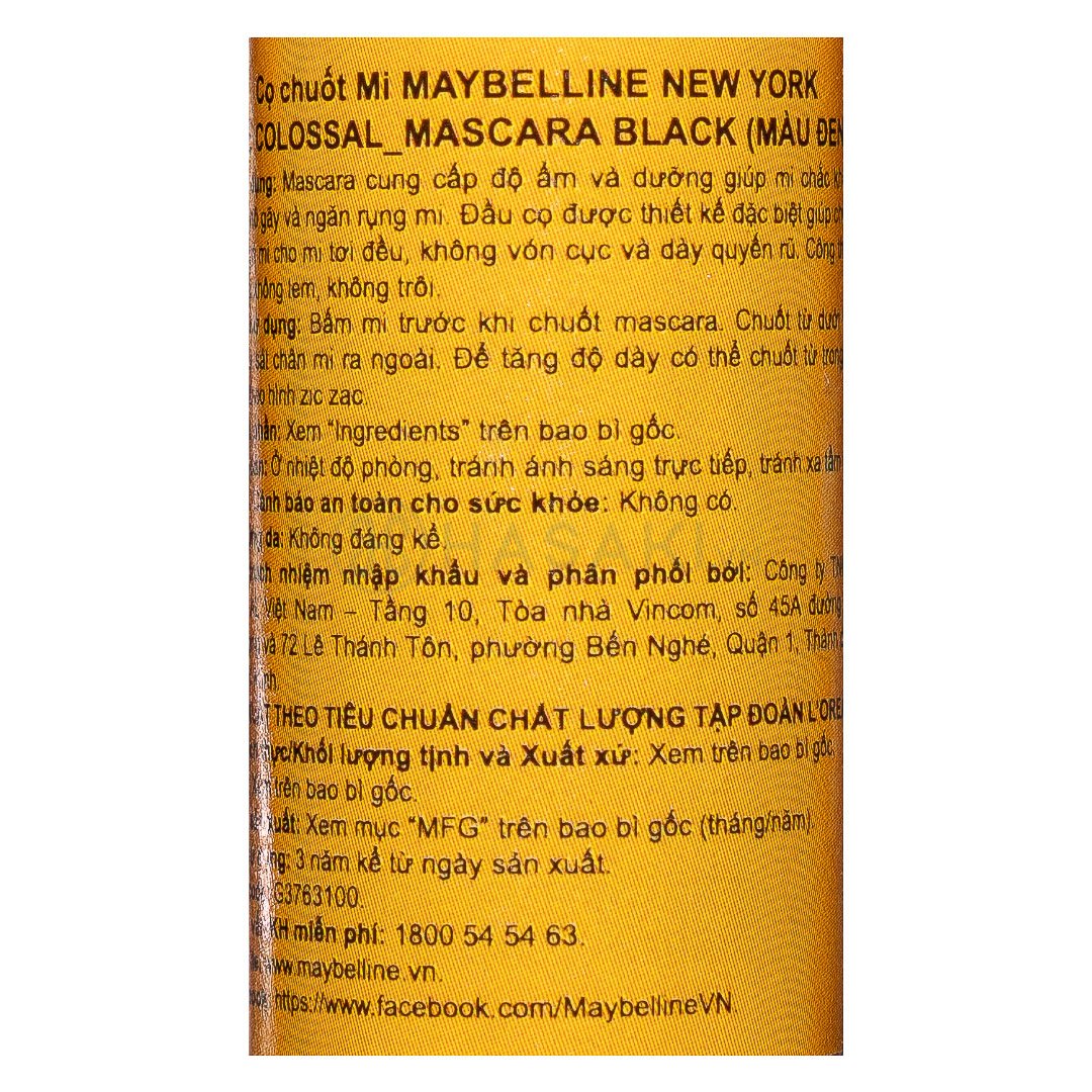 Mascara Maybelline Làm Dày Mi & Ngăn Rụng Mi Màu Đen 9.2ml