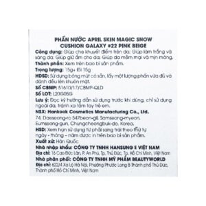 Phấn Nước Aprilskin Sáng Hồng 22 Pink Beige Kèm Lõi 15gx2