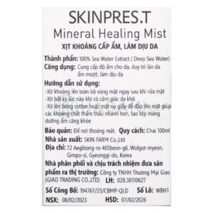 Xịt Khoáng Skinpres.T Phục Hồi & Cân Bằng Độ Ẩm 100ml