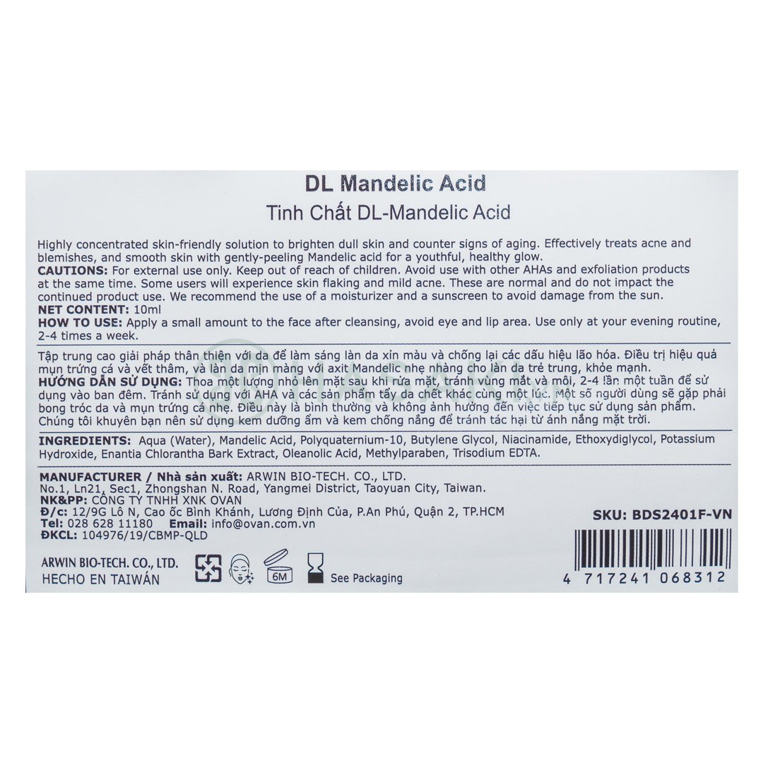 Serum Biochem Mandelic Acid Ngăn Ngừa Mụn 10ml