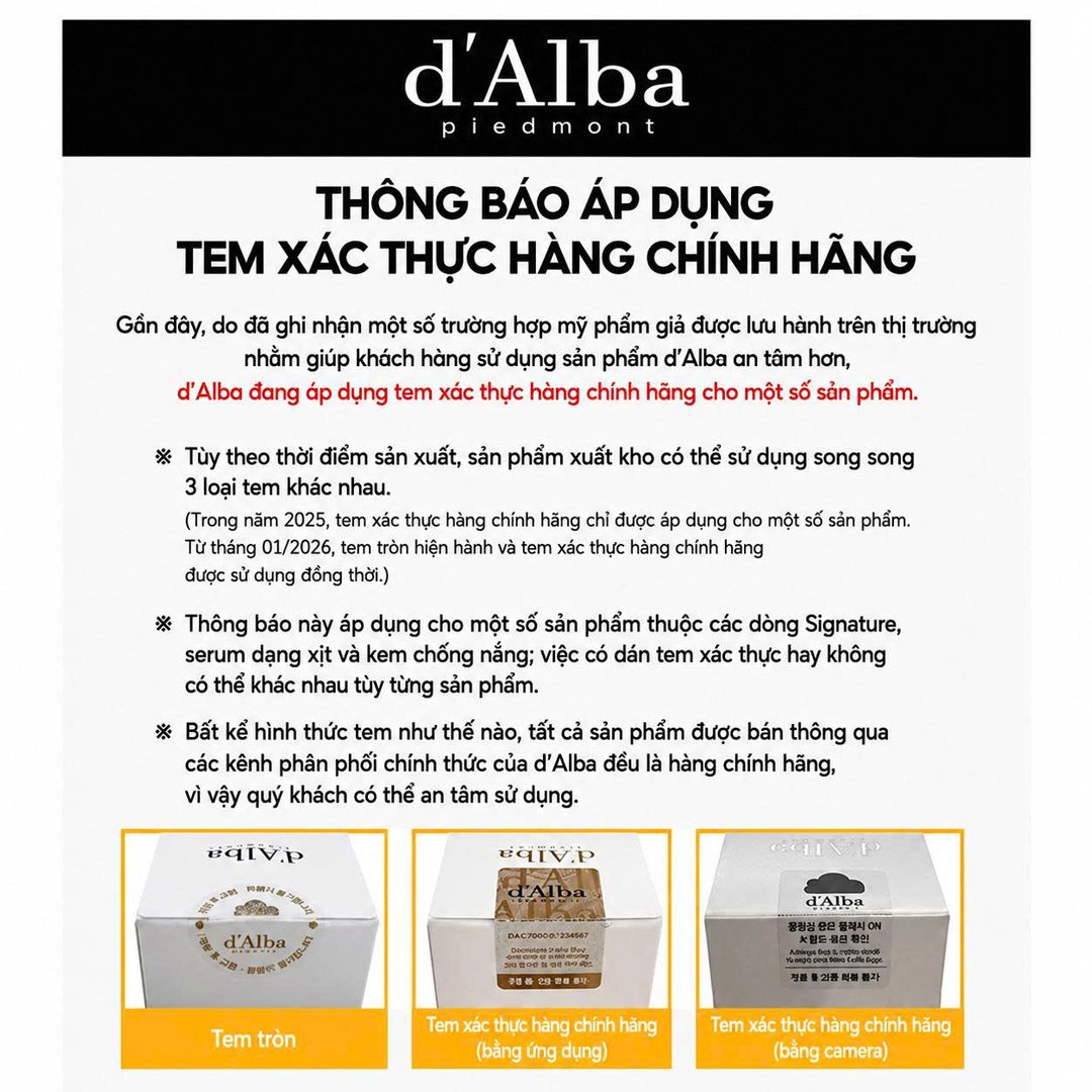 Serum d'Alba Dạng Xịt Nấm Truffle Trắng Căng Bóng Da 100ml