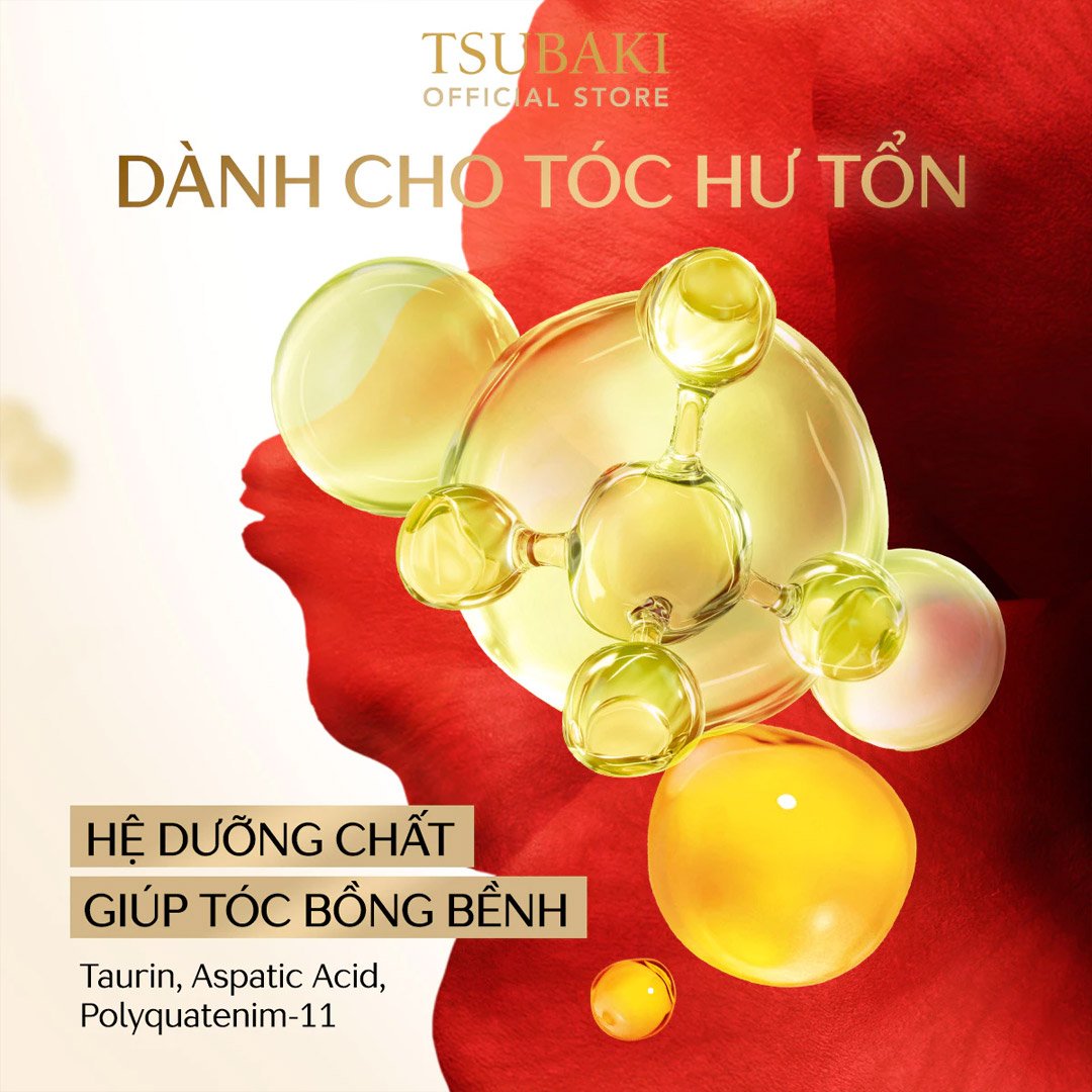 Bộ Gội Xả Tsubaki Phục Hồi Hư Tổn, Bồng Bềnh Tóc 450mlx2 (Mới)